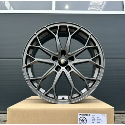 18-inch FF Wheels FF01 anthracite rims for Skoda Kodiaq NS, Octavia NX, Enyaq 50, 60