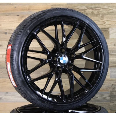 19-inch winter wheels, complete wheels DM08 black for BMW X3 G01 G3x X4 G02 G4X