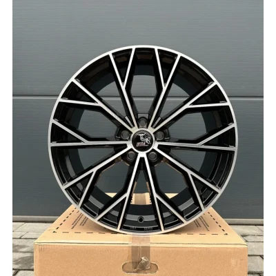 19Zoll Felgen UA23 schwarz poliert für Skoda Octavia 1Z 5E NX RS Superb 3T Karoq