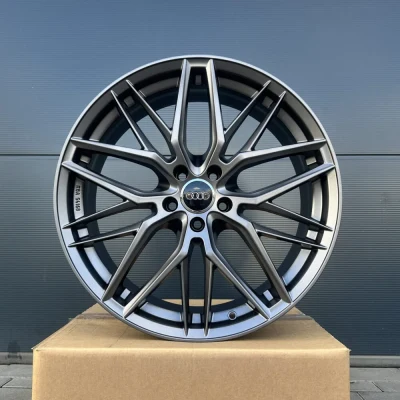 4x 18 Zoll Felgen Damina DM08 grau matt für Audi A8 4E 4H F8 D3 D4 D5 S-Line S