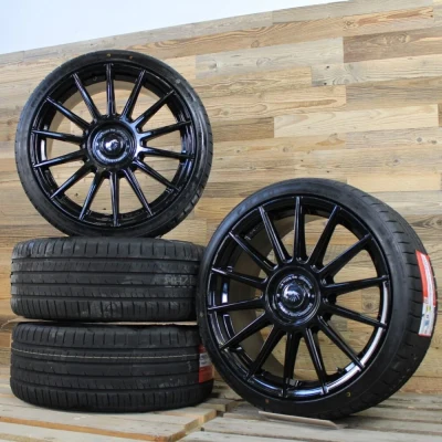 19-inch complete wheels Damina DM09 black for Mercedes A CLA Class W176 C117