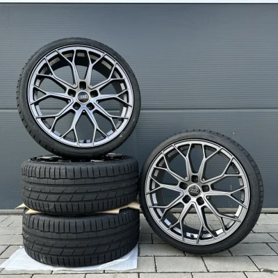 FF01 19-inch rims, 4 summer tires, HANKOOK 255/35, complete wheels for Audi A4 S4 B8 B81