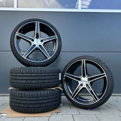 19-inch Hankook AX7 polished summer complete wheels for Mercedes SL SLK SLC class