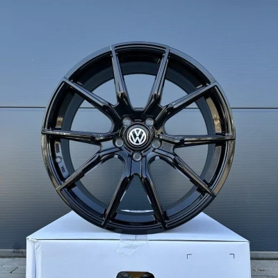 1x 18 inch V1 Wheels V1 black rims for VW Golf 5 6 7 8 GTI GTD GTE R 7R 8R