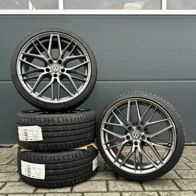 DM08 18 inch summer wheels, summer tires 225, complete wheels for VW T-ROC TROC A1 R
