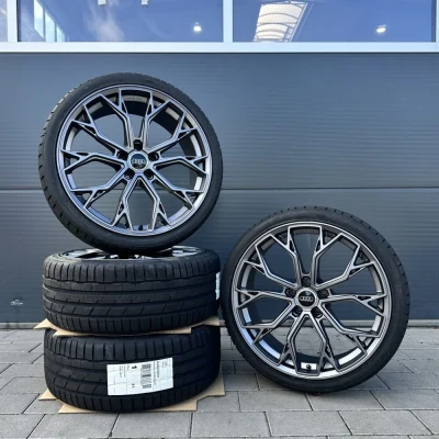 18 Zoll Sommerräder Kompletträder Räder FF02 grau für Audi A5 S5 B8 B9 S-Line