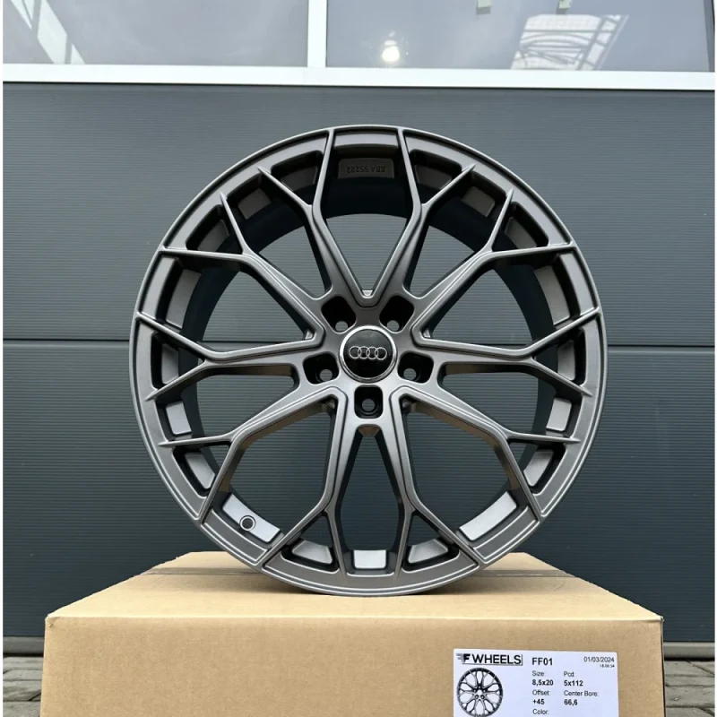 4x 18 Zoll Felgen FF Wheels FF01 grau matt für Audi TT TTS 8J 8S FV S-Line A3 8V
