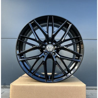 4x 18 Zoll Felgen Damina DM08 schwarz für VW T-ROC TROC T ROC A1 R Phaeton 3D