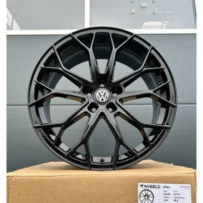 4x 19 inch FF Wheels FF01 black rims for VW Tiguan 1 5N VW Phaeton 3D R-Line
