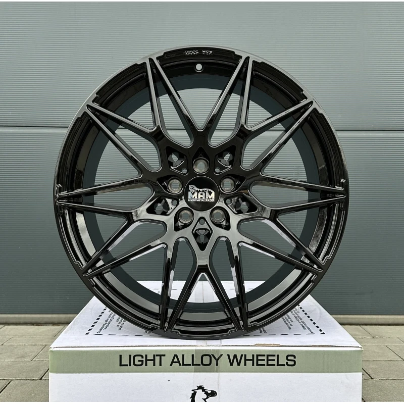19 Zoll Felgen MAM B2 schwarz glanz für Audi A4 S4 B9 A5 B8 B9 A6 4G 4G1 C7 F2