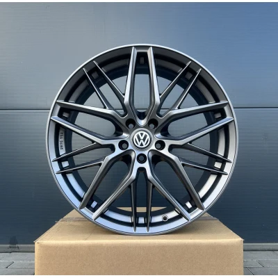 18 Zoll Felgen Damina DM08 grau matt für VW Golf 5 6 7 8 GTI GTD GTE eGolf 6R 7R