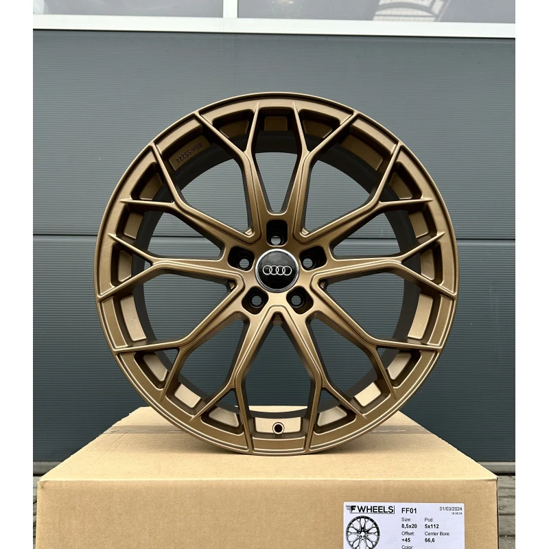 19 Zoll Felgen Audi A4 S4 A5 S5 B8 B9 A6 4F 4G F2 C6 C7 C8 4x FF01 bronze