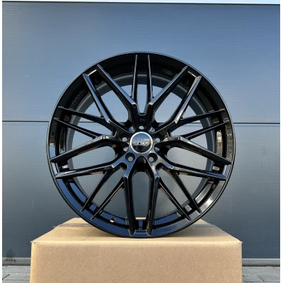 18-inch Damina DM08 black alloy wheels for Audi A4 S4 A5 S5 B8 B9 Q3 8U F3 S-Line